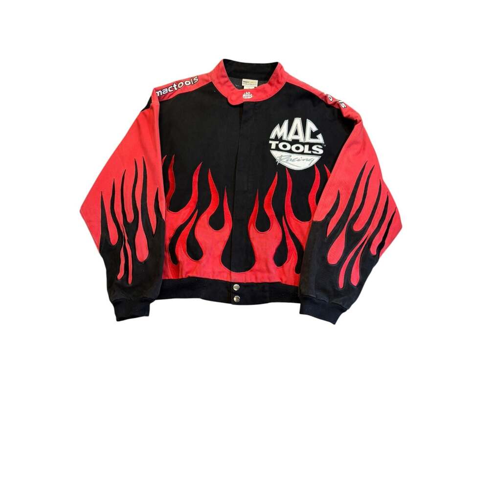 Vintage Mac Tools Racing Flame Cotton Jacket XXL Team Caliber